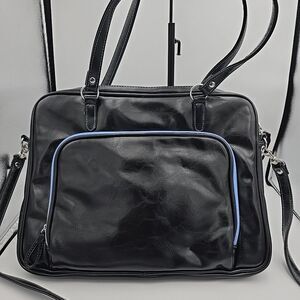 Studio C Fashionista Laptop Tote Black/Light Blue